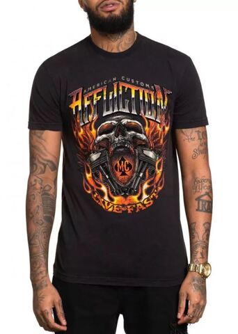 Affliction | Футболка мужская AC BURNIN STEEL A25958 перед
