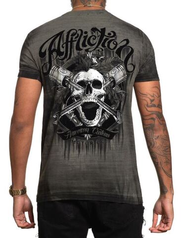 Affliction | Футболка мужская AC OAKLEY OIL A25503 сзади