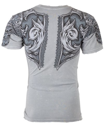 Affliction | Футболка мужская Gladiator Grey A492G спина