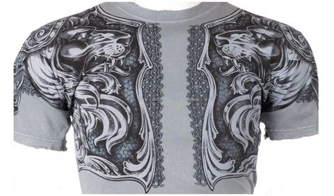 Affliction | Футболка мужская Gladiator Grey A492G принт спереди